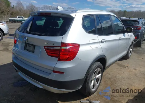 2011 BMW X3 xDrive28I z USA, uszkodzony, nr VIN 5UXWX5C54BL710383